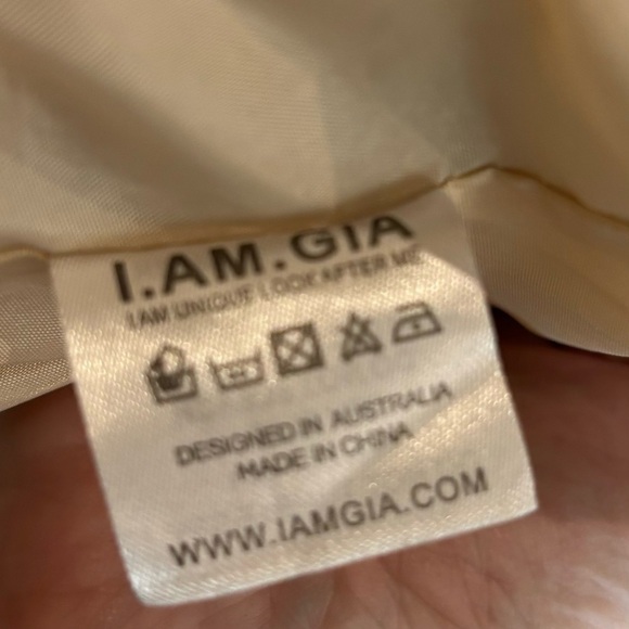 I AM GIA Sz XS Oversized Sherpa Teddy Tan Colourway Patch Pockets Jacket Coat - Picture 12 of 12